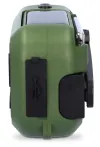 Radio d'urgence portable NEDIS alimentée par batterie à partir d'un panneau solaire USB DAB+ FM réveil lumineux noir-vert thumbnail (5 of 5)