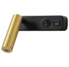 Lampada da parete LED di design IMMAX GOAL con interruttore USB 3W nero-oro