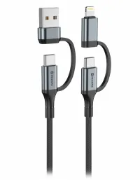 Swissten textilní datový kabel 4in1 3A 1,5m černý Swissten textilní datový kabel 4in1 3A 1,5m černý (1 of 2)