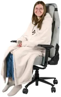 AROZZI Chair Blanket White univerzální hřejivá deka pro herní a kancelářské židle bílá (1 of 3)