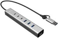 I-tec USB-C USB-A метален хъб 6 порта (3x USB-C 3x USB-A) LAN захранване 85W I-tec USB-C USB-A метален хъб 6 порта (3x USB-C 3x USB-A) LAN захранване 85W (1 of 6)