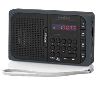 Przenośne radio FM NEDIS zasilane bateryjnie, cyfrowe wyjście słuchawkowe 3,6 W, czarno-szare Przenośne radio FM NEDIS zasilane bateryjnie, cyfrowe wyjście słuchawkowe 3,6 W, czarno-szare (1 of 4)