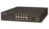Planet FGSD-1011HP комутатор PoE 8x 10 100 PoE 1x TP + 1x SFP 1000Base-X розширений режим 10Mb ESD 802.3at 120W без вентилятора