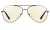 GUNNAR kontorimänguprillid MAVERICK GUNMETAL * merevaigukollased läätsed * BLF 65 * NATURAL fookus thumbnail (3 of 3)