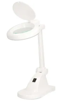 NEDIS настолна LED лампа с лупа, леща 3 + 12 диоптъра, консумация на енергия 6 W, температура 6500 K, светлинен поток 400 lm, бяла светлина (1 of 5)