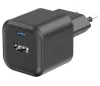 Swissten GAN strømadapter 1x USB-C 20W PD + 1x USB-A 18W QC Sort