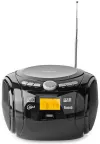 NEDIS CD-afspiller Boombox Power 9W batteridrevet lysnetdrevet stereo BT FM USB Sort thumbnail (3 of 8)