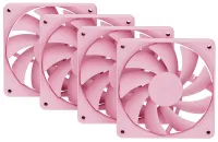 HYTE Lüfter 120 mm PWM Farbe Erdbeermilch 1500 U/min 72 CFM ABS 4-Pin Set 4x Lüfter (1 of 4)