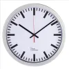HAMA Wanduhr Statioun Duerchmiesser 30 cm duerch Radio Signal kontrolléiert 1x AA Batterie wäiss-Sëlwer thumbnail (1 of 3)