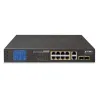 Planet GSD-1222VHP PoE switch 8x PoE + 2x 1000Base-T + 2x SFP LCDVLAN extend mód 10Mb do 250m IEEE 802.3at 120W thumbnail (2 of 3)