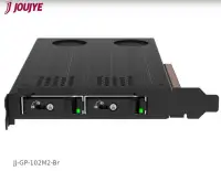 Jou Jye JJ-GP-102M2-Br M.2 NVMe PCIe Adapter fir 2 x M.2NVMe SSD Jou Jye JJ-GP-102M2-Br M.2 NVMe PCIe Adapter fir 2 x M.2NVMe SSD (1 of 1)
