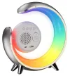 Lâmpada noturna IMMAX LED PAVÃO com relógio luz RGB 20W 400lm 5V 21A porta USB prata thumbnail (2 of 4)