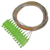 FO pigtail SC/APC, 9/125, 0,9mm, 1m, σετ 12 διαφορετικών χρωμάτων κοτσιδάκια, G.652d