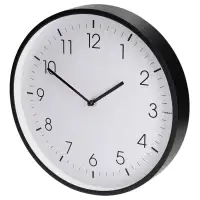 Orologio da parete NEDIS, diametro 300 mm, movimento silenzioso, in plastica nera. Orologio da parete NEDIS, diametro 300 mm, movimento silenzioso, in plastica nera. (1 of 3)