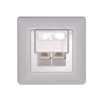XtendLan Socket 2x RJ-45 Cat5e unshielded flush-mounted angled outlet (1 of 1)