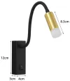 IMMAX GOAL designer LED væglampeafbryder 3W sort-guld thumbnail (2 of 8)
