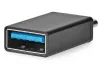 NEDIS Adattatore USB-C Spina USB 3.2 Gen 1 Presa USB-C USB-A 5 Gbps OTG Rotonda Nichelata Nera Blister