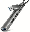 Concentrador multi USB-A AXAGON ALU STRIP HUE-STA 1xUSB-C 1xUSB-A (5 GB) 2xUSB-A (480 Mbps) cable de 12 cm