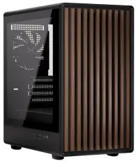 Krux kućište Helio microATX 1x120mm ventilator USB 3.0 USB-C drveni dizajn crno (1 of 13)