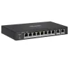 HiLook Drevet af HIKVISION switch NS-0310P-60 8x port 10 100 Mbps RJ45 porte PoE 2x Gb uplink