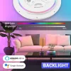 IMMAX NEO LITE TUDO SMART ceiling light RGB backlight 60cm 65W with support for BEACON Wi-Fi TUYA white thumbnail (5 of 10)