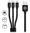 Swissten datu kabelis tekstila 3in1 1,2 m melns (zibens 2x usb-c) thumbnail (2 of 2)