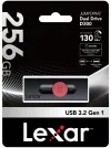 Lexar flash drive 256GB Dual Type D300 USB-C & USB-A 3.2 (read up to 130MB s) thumbnail (5 of 5)