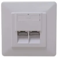 XtendLan Zásuvka 2x RJ-45 Cat6 tienená pod omietku pri použití krabičky aj na stenu šikmý vývod XtendLan Zásuvka 2x RJ-45 Cat6 tienená pod omietku pri použití krabičky aj na stenu šikmý vývod (1 of 2)