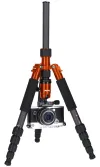 Rollei Tripod Compact Traveler No 1 Carbon Load 8kg Extended 142 cm Carbon Orange thumbnail (3 of 7)