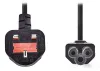 Кабель питания NEDIS, прямой угловой разъем IEC-320-C5, вилка UK, круглая черная, 3 м thumbnail (1 of 2)