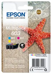Epson Ink Cartridges C13T03U54010 603 Multipack (3 Colors) Epson Ink Cartridges C13T03U54010 603 Multipack (3 Colors) (1 of 1)