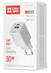 COLORWAY 1x USB-C mains charger GaN PD PPS QC 30W White thumbnail (4 of 10)