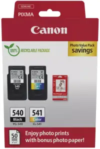Canon Ink Cartridge PG-540 CL-541 PVP 4x6 (GP-501 50 Sheets) (1 of 1)