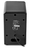 NEDIS PC højttalere 2.0 power 18 W 3.5mm jack USB ABS sort thumbnail (4 of 5)