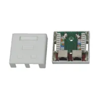 XtendLan 2x RJ-45 Cat5e geschirmte Wanddose, Bodenanschluss, Push-in (1 of 1)