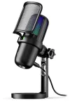NEDIS gaming microphone GSMIC210BK table switch RGB POP filter USB-A black