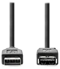 Cabo de extensão NEDIS USB 3.2 Gen 1 USB-A macho USB-A fêmea 5 Gbps redondo preto a granel 3m (1 of 1)