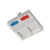 Modul Solarix v francoskem slogu 45 x 45 mm za 2 ključna kamna ravna bela SXF-M-2-45-WH-P