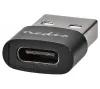 NEDIS adapteris USB savienotāji USB 2.0 A – USB-C ligzda melna blistera