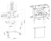 Supporto da pavimento mobile per schermo piatto Neomounts NS-M1250WHITE (altezza: 160 cm) Bianco thumbnail (4 of 4)