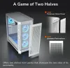 Корпус ПК COUGAR DUOFACE Pro RGB White Mid Tower TG и передняя панель Airflow с 4 вентиляторами ARGB TG, левая панель thumbnail (17 of 31)