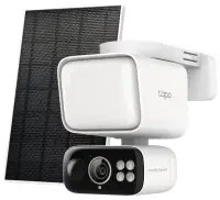 Kit de cámara WiFi para exteriores TP-Link Tapo C615F con luz, 3 MP x 2304 × 1296, audio, infrarrojos, 10 m, tarjeta SD, IP65, panel solar, batería de 10400 mAh. (1 of 2)