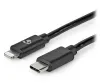 NEDIS Lightning kábel USB 2.0 Apple Lightning 8 tűs USB-C csatlakozó kerek fekete 2m