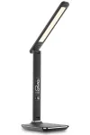 IMMAX lampada da tavolo LED Kingfisher 9W 450lm 12V 1A 3 diversi colori di luce braccio pieghevole USB nero