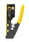 NEDIS pince à sertir CAT5 CAT5e CAT6 CAT6a CAT7 RJ12 RJ45 dénudage coupe caoutchouc acier noir-jaune thumbnail (2 of 2)
