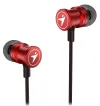 GENIUS headset HS-M316 METALLIC RED röd 4-stift 3,5 mm uttag
