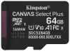 KINGSTON Canvas Select Plus Gen3 64GB microSDXC A1 până la 100MB fără adaptor KINGSTON Canvas Select Plus Gen3 64GB microSDXC A1 până la 100MB fără adaptor