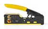 Pinza a crimpare NEDIS CAT5 CAT5e CAT6 CAT6a CAT7 RJ12 RJ45 spelatura taglio gomma acciaio nero-giallo