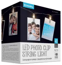 Cuiere foto LED COLORWAY 40 LED-uri lungime 4,2 m alb cald sursă de alimentare USB Cuiere foto LED COLORWAY 40 LED-uri lungime 4,2 m alb cald sursă de alimentare USB (1 of 15)