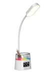 Lampada da scrivania IMMAX LED FRESHMAN con retroilluminazione RGB 10W 350lm 5V 2A portapenne bianco